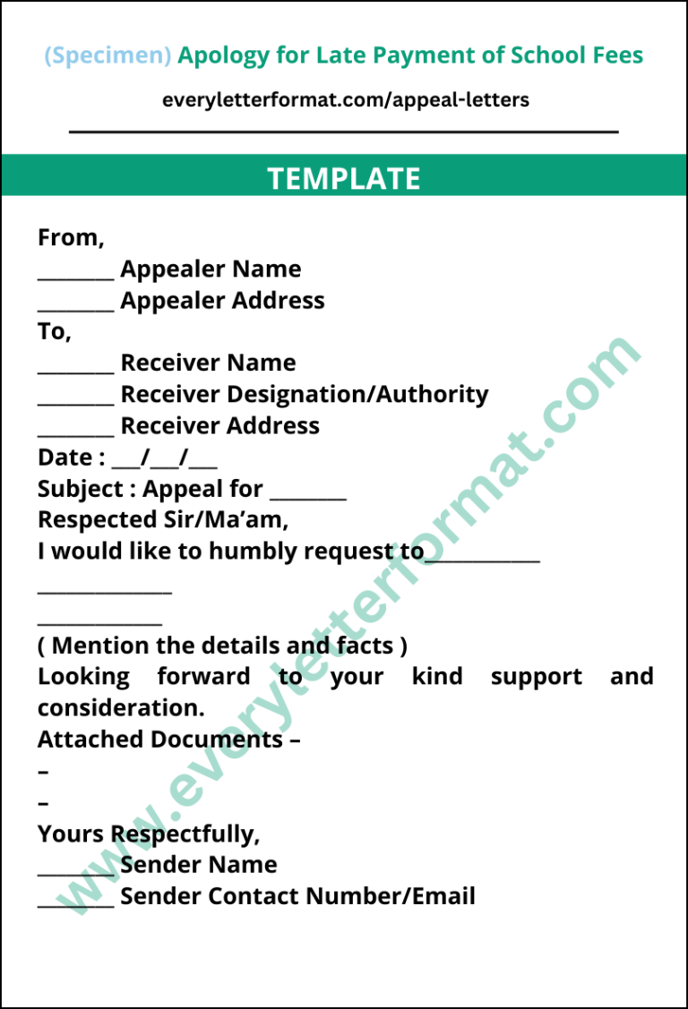 Appeal letters for different purposes